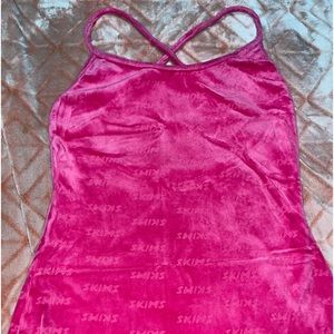 Skims Logo Velour Dress